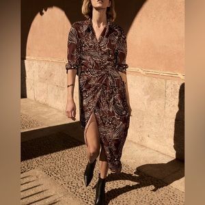 Zara wrap floral print dress